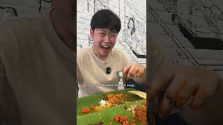 Maya banana leaf klfoodie food klstreetfood foodie kualalumpurfood [upl. by Aleahs]