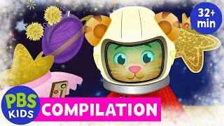 Daniel Tigers Neighborhood  Outer Space Compilation 🚀🌌  PBS KIDS [upl. by Esojnauj986]