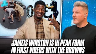 Jameis Winston Is Already In Peak Form In First Video As A Brown  Pat McAfee Reacts [upl. by Ariahaj]