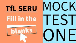 TfL SERU Fill in the Blanks with Grammar Rules Explained  SERU Mock Test 2023  SERU Training [upl. by Oileve]