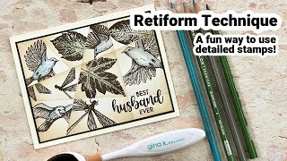 Retiform Technique  A fun way to use detailed stamps [upl. by Ysiad465]