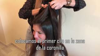 Extensiones de pelo natural Volumen Up Antes y después [upl. by Queri]