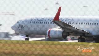 Virgin Australia B737800 Takeoff from Melbourne Airport [upl. by Heintz212]