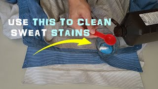 How To Clean Sweat Stains From Clothes Easy  Remove Collar Stains [upl. by Terrance]