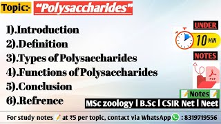 Polysaccharides  storage polysaccharides  structural polysaccharides Biochemistry [upl. by Lain]