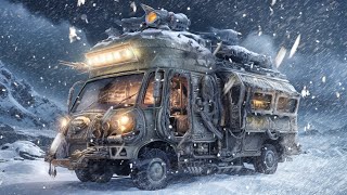 Cozy Snow Storm Winter Van Life Camping From Blizzard to Freezing Temperatures vanlife blizzard [upl. by Halyak]