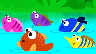 Five Little Fishes Swimming in the SeaCounting song for kids [upl. by Supat]