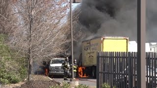 South HackensackNJ Fire Department Truck Fire 42016 [upl. by Ynohtnaluap]