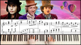 Pure Imagination Relaxing Piano Cover  Wonka piano tutorial with sheet [upl. by Burns]