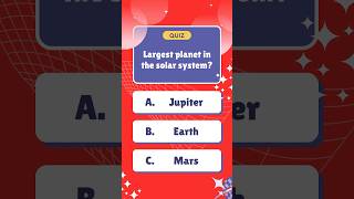 What is the largest planet in the solar system quiz gk generalknowledge [upl. by Magnien]