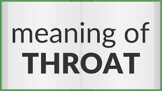 Throat  meaning of Throat [upl. by Giffer575]