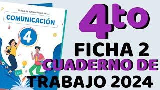 📚✨2024 ACTUALIZADO CUADERNO DE TRABAJO DE COMPRENSIÓN LECTORA 4TO SECUNDARIA RESUELTO FICHA 2📚✨ [upl. by Kannry]