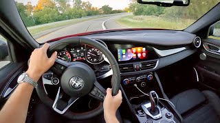 2023 Alfa Romeo Giulia Estrema  POV Review [upl. by Cowen]