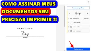 Como colocar minha assinatura em um PDF  Digitalize assinatura e coloque em qualquer documento [upl. by Oab582]