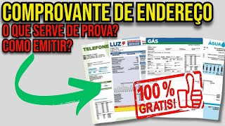 COMO EMITIR COMPROVANTE DE ENDEREÇO O QUE SERVE DE PROVA [upl. by Adnuahsar267]