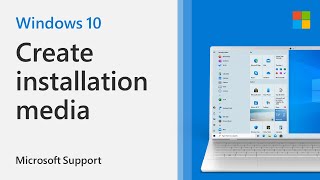 How to Create Installation Media for Windows 10  Microsoft [upl. by Neehs898]