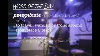 WOTD 1028  peregrinate [upl. by Countess]