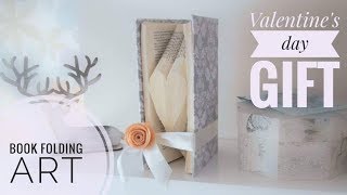 Book Folding Art ♡ Heart ♡ Valentines day gift diy tutorial [upl. by Ola]