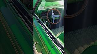 69 chevy impala lowrider candy paint job original interior designer green and gold color combo [upl. by Drisko]