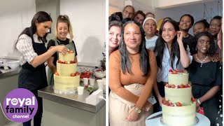 The Duchess of Sussex Dons Apron on Visit to AllFemale Bakery [upl. by Worrad]