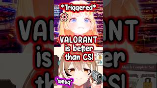 Ame Got Triggered by Mumeis take on Valorant vs CS hololiveenglish hololive vtuber [upl. by Aiekahs]