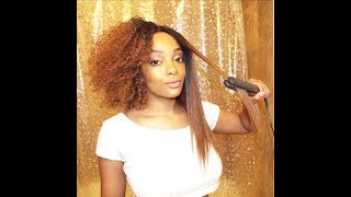 How to straighten a curly synthetic wig ft Sensationnal Rulebreaker wig [upl. by Zorine]