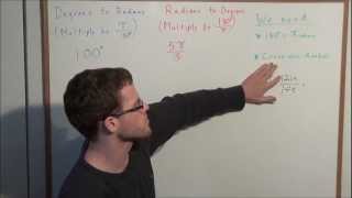 Converting from Radians to Degrees and Degrees to Radians  Algebra 2 [upl. by Zehcnas]