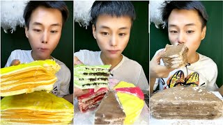 ASMR  1  s18184186 MILLE CREPE CAKE EATING [upl. by Eerac400]