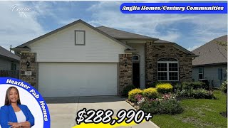 Tour one of the CHEAPEST New Construction Homes in Conroe Texas Anglia HomesCentury Communities [upl. by Onaicul917]