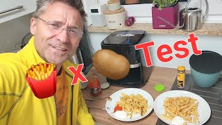 Knackige Pommes 🍟 McCain Chef Frites vs 🥔 Frische Kartoffeln in HeissluftFritteuse CECOFRY [upl. by Maril]