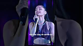 When Ariana forgot she was a human  arianagrande music lyrics song shorts saveyourtears [upl. by Vandervelde]