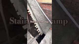 Staircase Ramp construction Ramp construction for dog legged staircase shorts reels viralvideo [upl. by Analat]