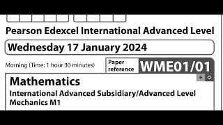 Mechanics M1 January 2024 Question 1 IAL WME 0101 Pearson Edexcel Topic Forces in Equilibrium [upl. by Englis443]