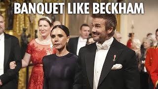 David amp Victoria Beckham join King amp Queen at lavish State Banquet at Buckingham Palace [upl. by Rodama]