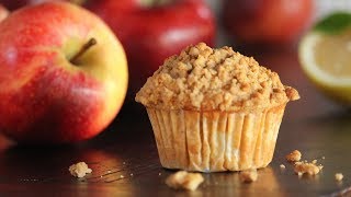 Apple Crumble Muffins Recipe  Streusel  How Tasty Channel [upl. by Buyers]