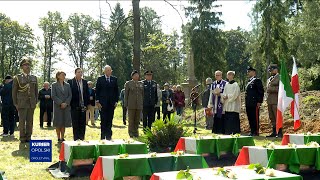 Włoscy żołnierze z Łambinowic spoczną w Warszawie Uroczystość z udziałem ambasadora Włoch [upl. by Shellie]