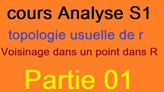 Analyse 1  topologie usuelle de R partie O1 [upl. by Ahsenom]