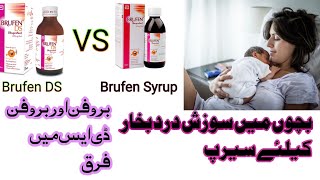 Brufen Syrup Vs Brufen DS Syrup IBUPROFEN NSAIDs  Pain  Fever  Inflammation brufen ibuprofen [upl. by Aikin]