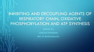 Inhibitors and decouplers of ETC oxidative phosphorylation and ATP synthesis Malayalam [upl. by Laenej]