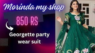 morindamyshop online shopping Georgette party suit worldwideshipping contact no 9855063113 [upl. by Brianne153]