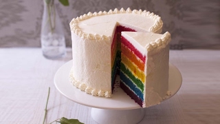 Torta con i colori dell arcobalenoRainbow cake [upl. by Kciderf36]