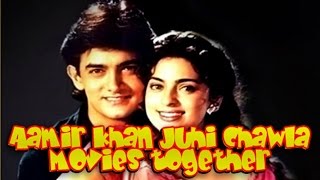 Aamir Khan Juhi Chawla Movies together  Bollywood Films List 🎥 🎬 [upl. by Islek]