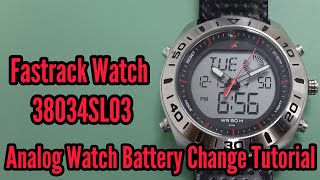 How To Change a Fastrack 38034SL03 Watch Battery and Time Setting  Watch Repair Channel  SolimBD [upl. by Allisurd]