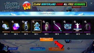 Claim Winterland Rewards आ गया🥳🤯  Free Fire New Event  Ff New Event  Upcoming Events In Free Fire [upl. by Kopaz816]