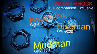 CASIO GSHOCK GW9400 Rangeman vs G9300 Mudman vs GW9200 Riseman vs [upl. by Imalda750]