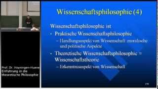 Einführung in die Theoretische Philosophie 12 Vorl Teil I [upl. by Binnie]