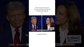 Trump and Harris took the stage in a presidential debate tonight election debate president [upl. by Aitercal]