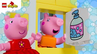 LEGO DUPLO 🫧 The Clean It Up Song 🧽 Peppa Pig Nursery Rhymes amp Kids Songs [upl. by Aryek175]