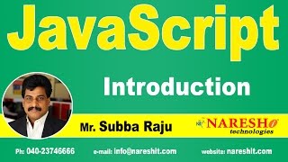 Introduction to JavaScript  JavaScript Tutorial  Mr Subba Raju [upl. by Hirai]