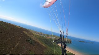 Rhossili The worms head Paragliding [upl. by Wonacott191]